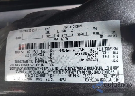 2013 Ford C-Max Hybrid Sel z USA, uszkodzony, nr VIN 1FADP5BU5DL519002